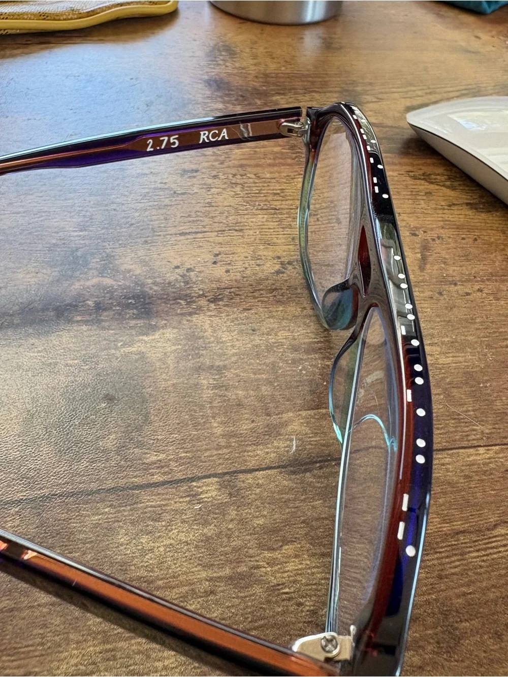 Caddis RCA Purple to Teal Gradient Aviator Glasses Magnification2.75